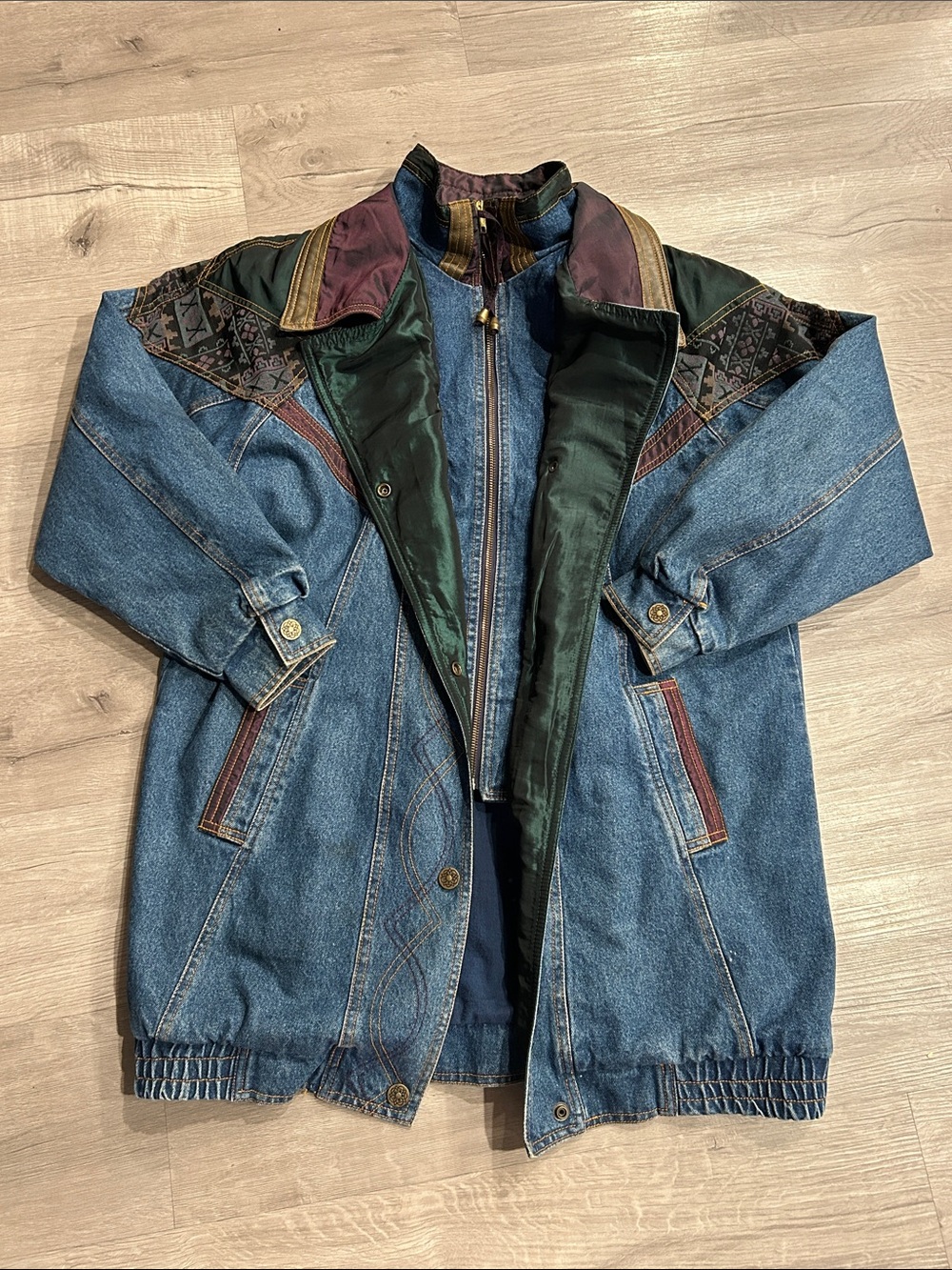 CURRENT SEEN | Vintage 90s Jean Vest Oversized Jacket
